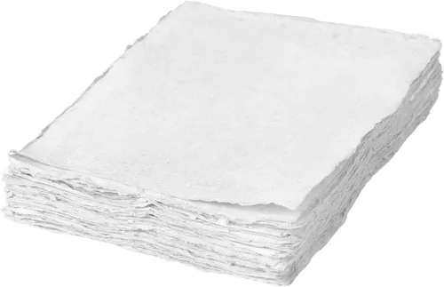 Miniatura 2 de Papel de borde Deckle hecho a mano de 11 x 7 pulgadas, papel de algodón reciclado de 200 GSM, paquete de 25 hojas, perfecto para acuarela, dibujo