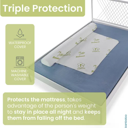 Miniatura 4 de BANBALOO Rieles de cama para adultos mayores de seguridad de 60 pulgadas Restricciones de cama Protector para personas mayores Barras