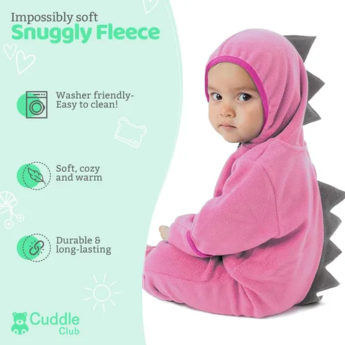Miniatura 77 de Enterizo de vellón para bebé, rómper de una sola pieza con capucha para niños, ropa para exteriores, chaqueta infantil