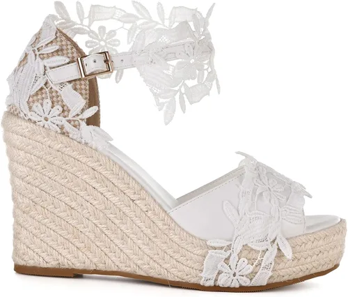 Miniatura 2 de Sandalias de plataforma de cuña para mujer sandalias de verano con correa de tobillo abierta