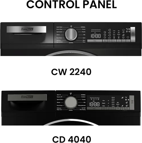 Miniatura 5 de Conserv 2.2 cf 120 V Lavadora y 4 Cf 220V Secadora Condensación Fabricada en Europa (Negro Mate)