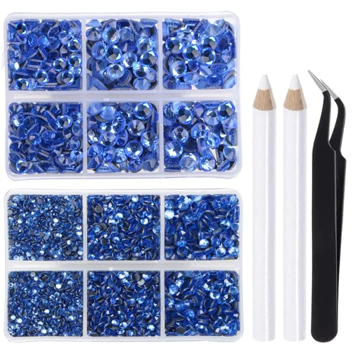 Miniatura 35 de LPBeads 10000 unidades de diamantes termoadhesivos SS6 amatista con parte trasera plana, gemas de diamantes de imitación de cristal redondas