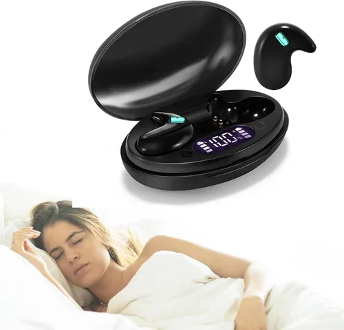 Invisible Earbuds, Sleep Earbuds for Side Sleepers, Mini Wireless Sleep Headphones with Physical Button Control, LED Digital Display, Ultra-Thin