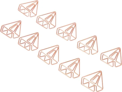Miniatura 7 de 100 clips de papel con forma, clips pequeños de oro rosa, abrazaderas de documentos para archivos de fotos, para oficina, escuela, estudiantes