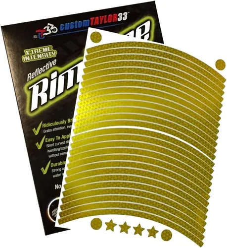Miniatura 3 de customTAYLOR33 (Todas las Vehículos Cintas de Seguridad Reflectantes de Alta Intensidad, Color Amarillo/Dorado
