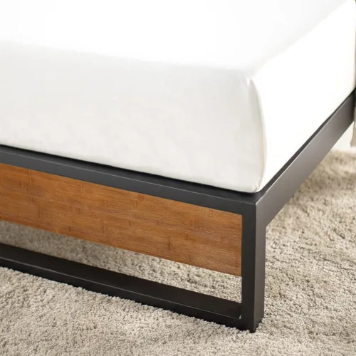 Miniatura 4 de Zinus Suzanne - Cama de plataforma de 6 pulgadas sin cabecero, Acero Madera Contrachapado, Marrón