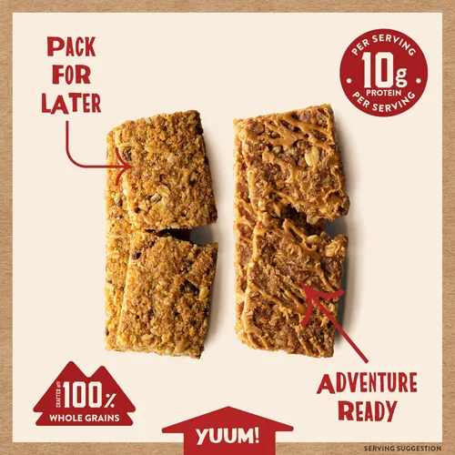 Miniatura 5 de Kodiak Cakes Paquete variado de barras de granola crujiente, mantequilla de maní (2 cajas) y chispas de chocolate (2 cajas) de barra de granola