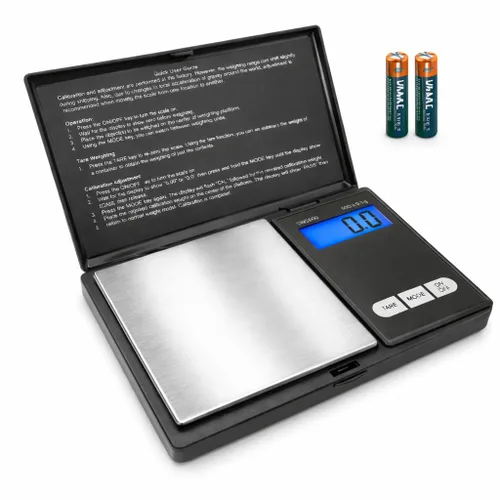 Miniatura 10 de Smart Weigh Báscula digital de bolsillo, precisión de 35.27 oz x 0.00 oz, ideal para joyas, alimentos, hierbas y medicinas, plataforma de acero