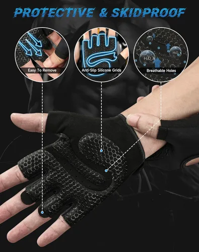 Miniatura 3 de Guantes de entrenamiento COFIT transpirables y antideslizantes, guantes de gimnasio para levantamiento de pesas para hombres y mujeres, agarre