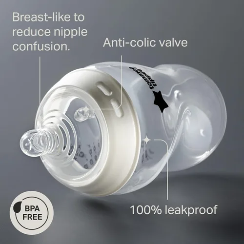 Miniatura 3 de Tommee Tippee Natural Start - Biberones anticólicos para bebés de 5 onzas sin BPA, 0+ meses, tetina de flujo lento similar al pecho, Paquete