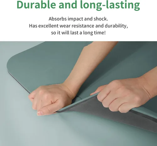 Miniatura 4 de PAIDU Yoga Mat Non Slip Anti-tear,extra thick-2/5 inch（10MM）High Resiliency Professional POE Yoga Mats for Women Men Kids,72"x24"inch,Workout, Yoga