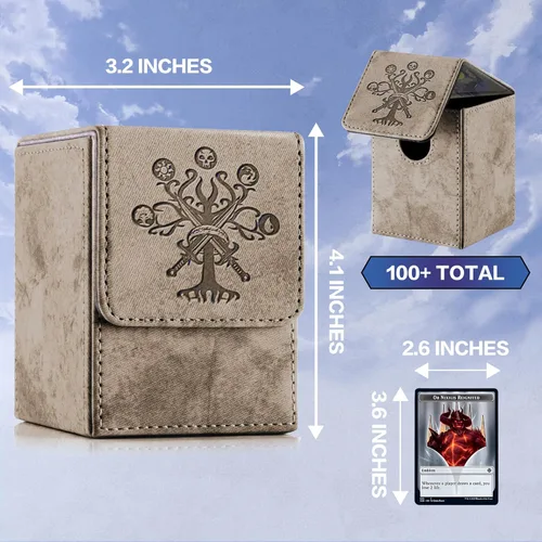 Miniatura 3 de PROMAXIBINDER Caja para Mazos de Cartas MTG, Caja para Mazos Commander que Cabe Más de 100 Cartas con Fundas Individuales, Almacenamiento para A-Mud