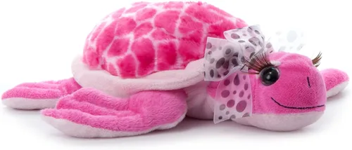 The Petting Zoo, Lash'z - Peluche de tortuga marina rosa, regalos para niñas, juguete de peluche de 12 pulgadas