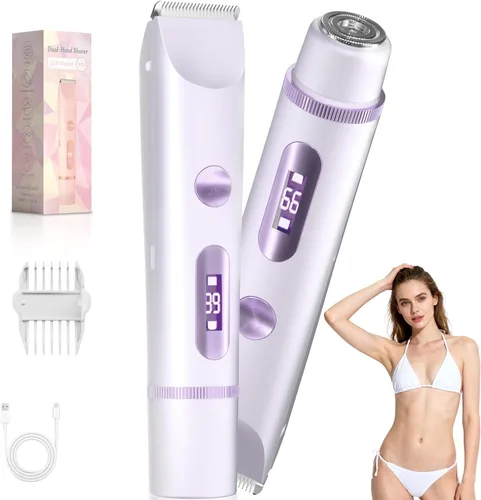 Recortadora de Bikini para Mujeres – Maquinilla de afeitar eléctrica suave para áreas sensibles, afeitadora recargable USB-C impermeable para cuerpo