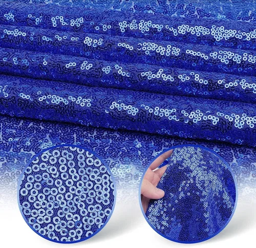 Miniatura 2 de yuboo Paquete de 6 caminos de mesa de lentejuelas azul rey de 12 x 72 pulgadas con purpurina a granel para decoraciones de bodas, fiestas