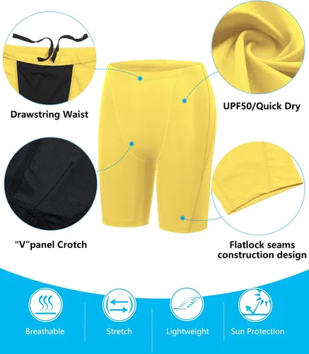 Miniatura 36 de Traje de baño deportivo competitivo para hombre, traje de entrenamiento de resistencia de carreras, pantalones cortos de natación de secado rápido