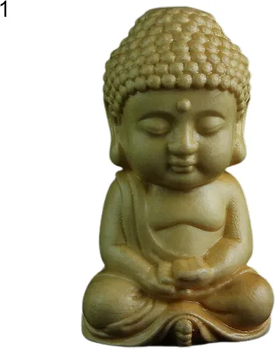 Miniatura 2 de Estatuas de monje que meditan la postura decorativa de la forma vívida de la figura de Buda para la tabla 1