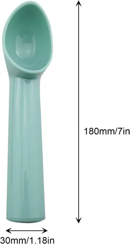 Miniatura 4 de Cucharas de plástico para helado, cucharas de frutas, cuchara de melón, sandía, accesorios de cocina, 4 colores (gris, rosa, azul, rosa)