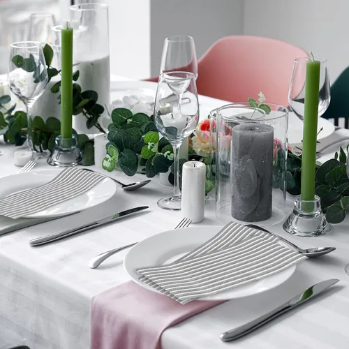 Miniatura 6 de Whaline Paquete de 100 servilletas desechables a rayas grises y blancas para invitados, paquete de papel a rayas, toalla de mano para boda, baby