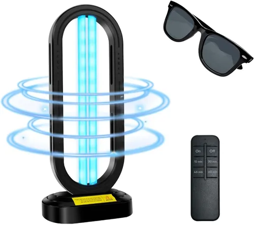 Miniatura 8 de Feefir Desinfectante de luz UV, dispositivo de desinfección UVC para el hogar con control remoto y temporizador de 4 velocidades, desinfectante