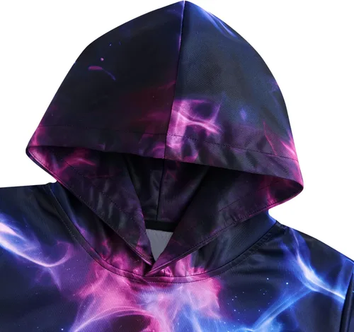 Miniatura 2 de AIDEAONE - Sudadera con capucha para niños y niñas de 6 a 16 años con estampado 3D y bolsillo, estilo casual