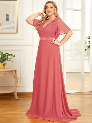 Miniatura 5 de Ever-Pretty 09890 Maxi vestido de fiesta de noche, con cuello en V doble, para mujer