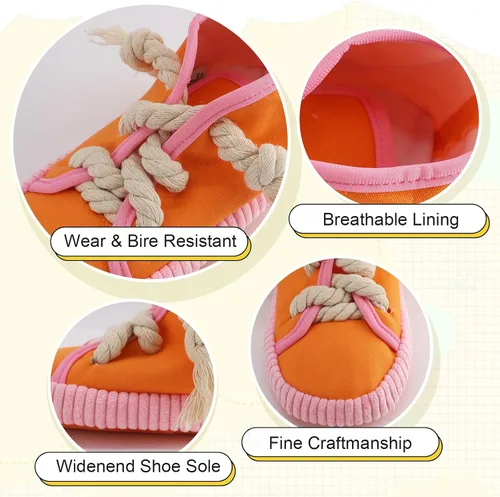 Miniatura 5 de vocheer Juguete masticable para perros, juguetes para perros para mantenerlos ocupados, zapato de dentición duradero, juguete interactivo con sonido