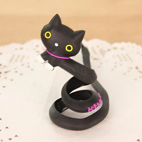 Miniatura 5 de yueton Paquete de 10 unidades de lindos conejos, conejo, gato, osos, organizador de cables, auriculares, auriculares, auriculares, enrollador