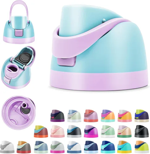 Miniatura 15 de Tapa de repuesto compatible con botella de agua Owala FreeSip a prueba de fugas, tapa abatible reutilizable, accesorio para vasos de 16 onzas, 24