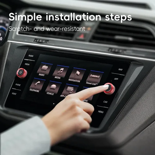 Miniatura 6 de Auovo Fundas para perilla de radio compatibles con accesorios Volkswagen VW, Tiguan Taos, Jetta, Atlas, Arteon, golf, aleación de aluminio, cubierta