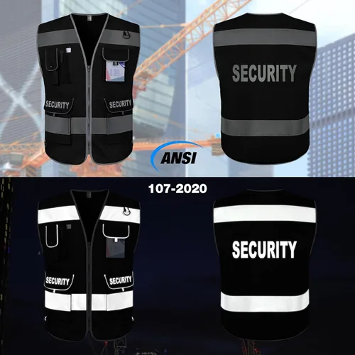 Miniatura 2 de TCCFCCT Chaleco de seguridad reflectante de alta visibilidad con 9 bolsillos para hombres y mujeres, chaleco de seguridad duradero con costuras