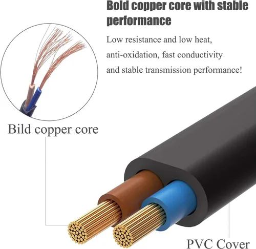 Miniatura 2 de Cable de CA de 2 clavijas de 6 pies compatible con Sony Asus Acer Toshiba cargador de laptop Samsung LG TCL LED LCD TV Monitor Mini Nevera PS3 PS4