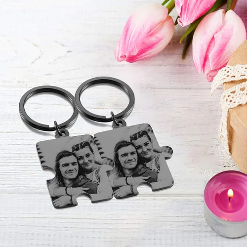 Miniatura 5 de PiercingJ Llavero de calendario de fotos personalizado a juego para parejas amigos día de San Valentín 1 unidad2 llaveros