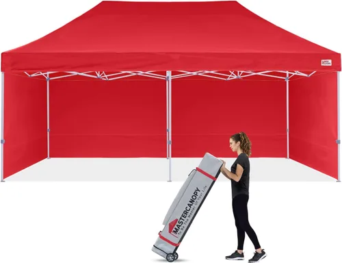 Miniatura 14 de MASTERCANOPY Carpa Plegable Resistente con Paredes Laterales (10x15, Blanco)