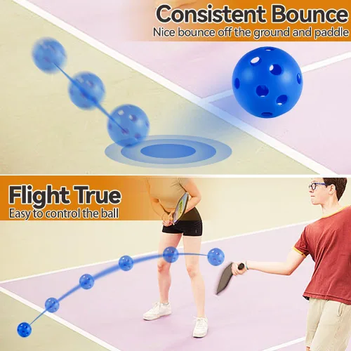 Miniatura 5 de Fizzazzle Indoor Pickleball Balls - 4/6 Pack 26 Holes - USAPA Standard - High Resilience & Durability Blue Balls
