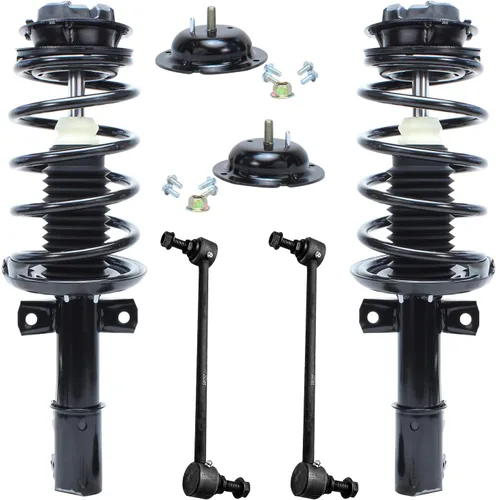 Miniatura 31 de Detroit Axle - Kit de puntales delanteros para Jeep Grand Cherokee 2005-2010 2006-2010 Commander 2007 2008 2009, 2 montajes rápidos de 2 barras