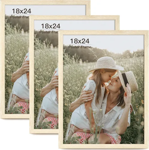 Miniatura 19 de Momentworth Portarretratos de 4 x 6 pulgadas con paspartú para 3.5 x 5 pulgadas, marcos de fotos con grano de madera negra envejecida para pared