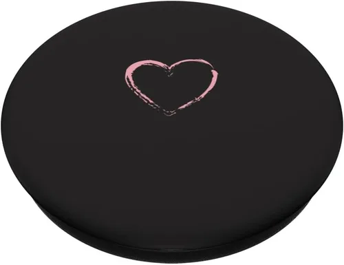 Miniatura 2 de PopSockets PopGrip estándar de corazón rosa negro