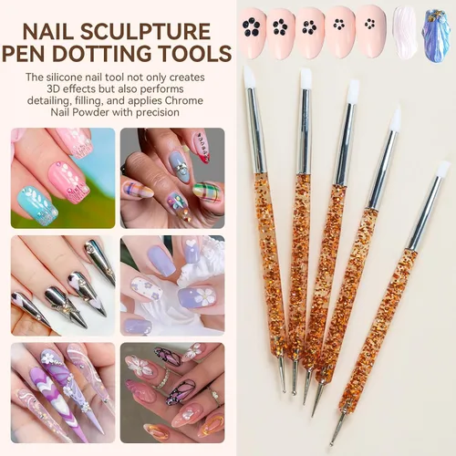 Miniatura 4 de Juego de 18 pinceles de arte de uñas para pintar, práctica de diseño, puntas francesas, pinceles de uñas acrílicas para extensiones de uñas
