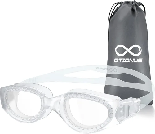 Gafas de natación para adultos, transparentes, sin fugas, antiniebla, UV, gafas de natación de visión amplia para hombres y mujeres