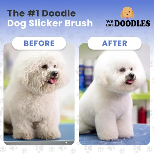 Miniatura 2 de Cepillo Slicker para perros, suministros de aseo para perros, el mejor cepillo para garabatos y caniches para perros de pelo - Goldendoodle Pin