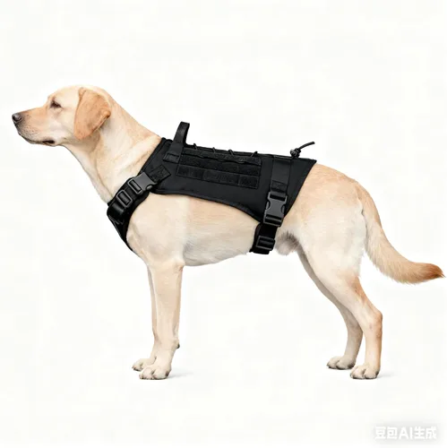 Arnés táctico para perros de razas medianas y grandes, arnés ajustable para perros de servicio sin tirones con mango y sistema Molle, cordón de