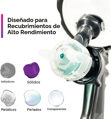 Miniatura 7 de 3M Kit de iniciación de pistola pulverizadora Performance 26778, incluye sistema de taza de pulverización de pintura PPS 2.0, 15 cabezales