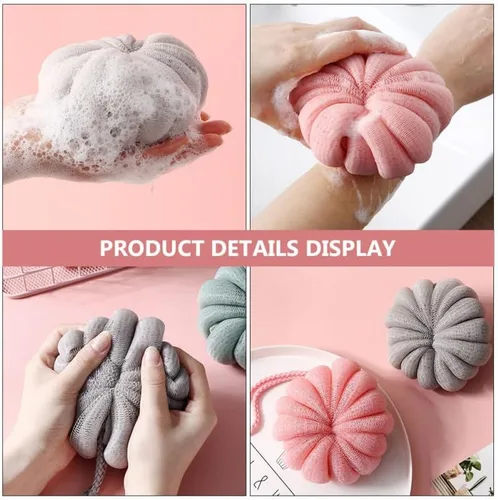 Miniatura 6 de Beavorty 4 piezas adorables de baño de calabaza ligeras decorativas relajantes suministros de baño para el hogar viajes suaves y cómodos exfoliantes
