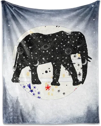 Manta de elefante para bebé, tamaño regazo de 30 x 40 pulgadas, suave, esponjosa, acogedora, regalo, manta gris novedosa para sofá, trabajo