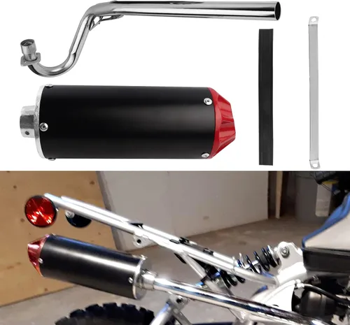 Miniatura 4 de FLYPIG Silenciador de tubo de escape de motocross de 1.102 in para XR50 CRF50 50cc 70cc 90cc 110cc 125cc SSR110 SSR125 TRX90 CRF70 XL70 Taotao DB14