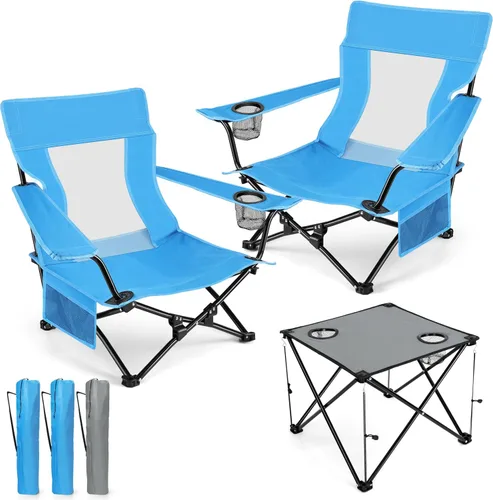 Miniatura 14 de HaSteeL Silla de playa plegable, sillas de camping negras plegables para exteriores, silla de playa baja portátil para adultos, pesca, picnic