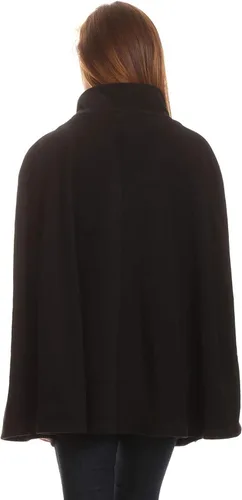Miniatura 3 de BYOS - Poncho de forro polar suave a cuadros de gran tamaño para mujer