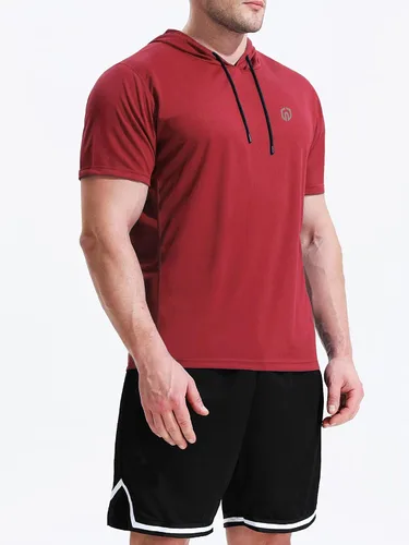 Miniatura 6 de Neleus - Camiseta sin mangas deportiva Dry Fit para correr con capucha