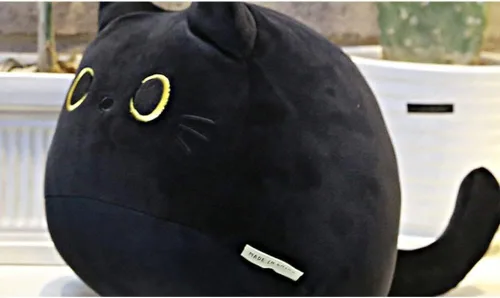 Miniatura 5 de Gato negro de peluche, juguete de felpa con forma de gato creativo, almohada suave, juguetes y regalos de muñecos lindos para novia, niños, niñas